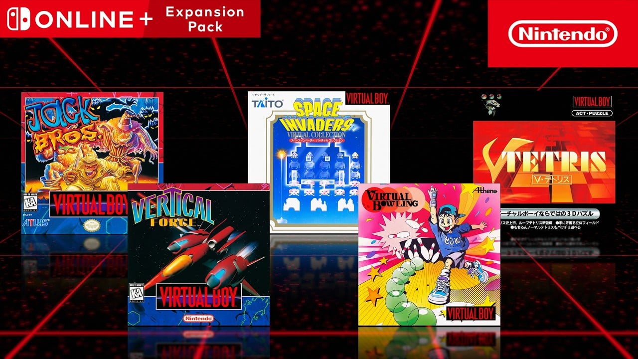 Virtual Boy – Nintendo Classics adds V-Tetris, Jack Bros., Space Invaders Virtual Collection, Virtual Bowling, and Vertical Force