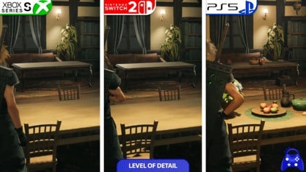 Video: Final Fantasy VII Rebirth Side-By-Side Graphics Comparison (Switch 2, Xbox Series S, PS5)