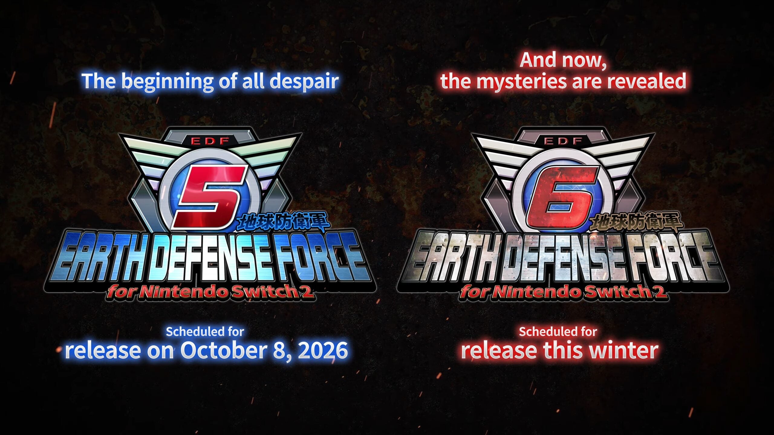 Earth Defense Force 5 coming to Switch 2 on October 8; Earth Defense Force 6 this winter