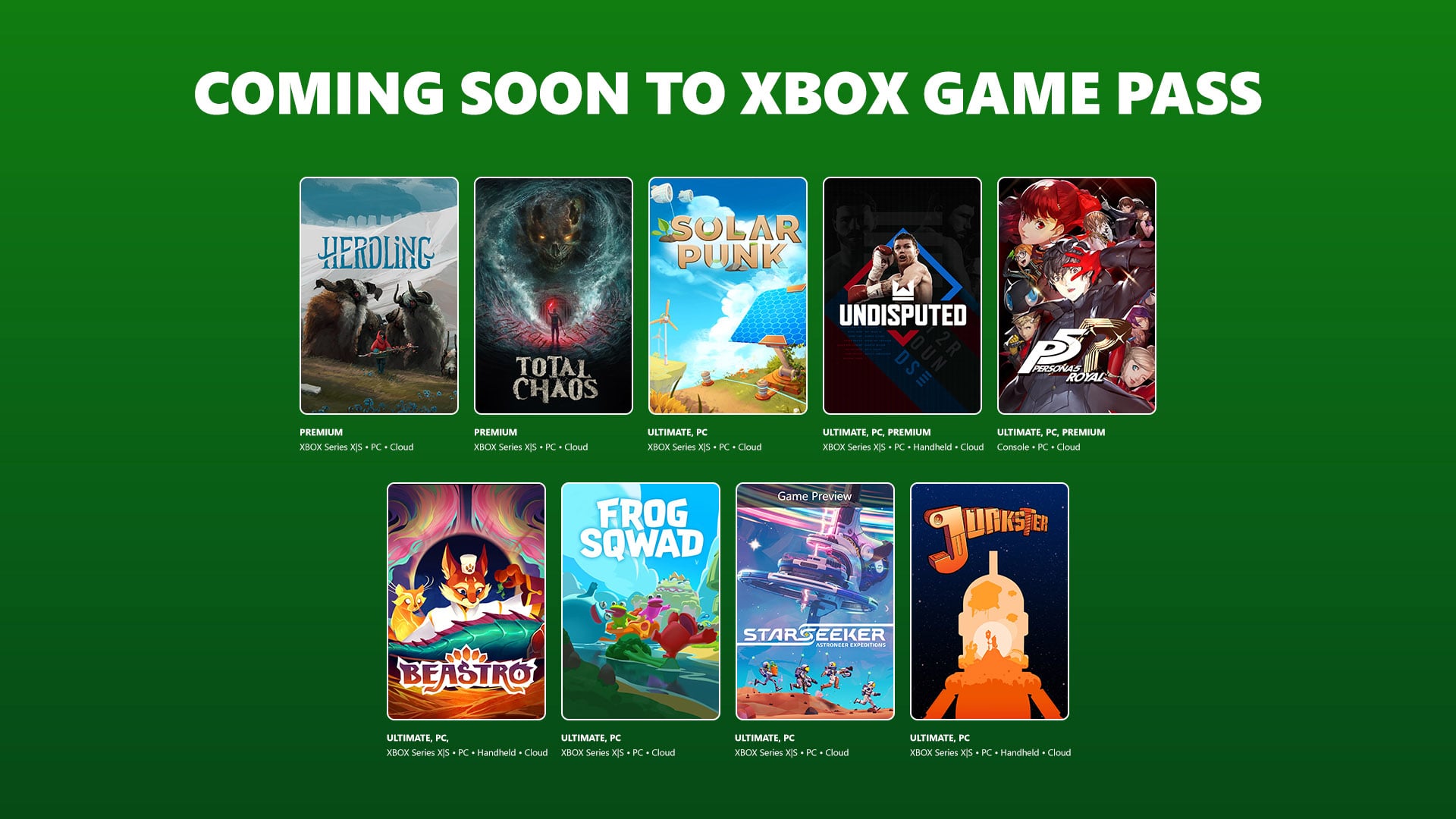 Game Pass adds STARSEEKER: Astroneer Expeditions, Beastro, Undisputed, and more in early to mid June