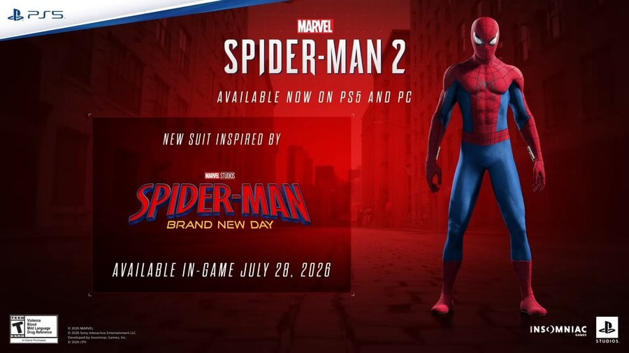 Spider-Man 2 PS5 Gets New Suit from Brand New Day Movie on 28th July